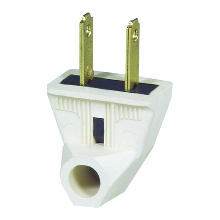 COOPER INDUSTRIES Eaton Wiring Devices Electrical Plug, 2 -Pole, 15 A, 125 V, NEMA: NEMA 1-15, White 84-6W-BOX